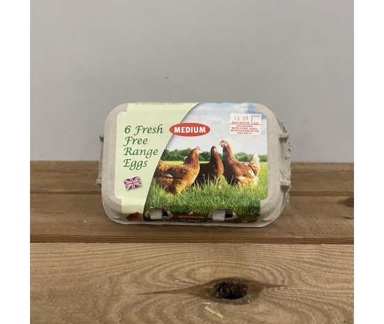 6 Free Range Medium Eggs